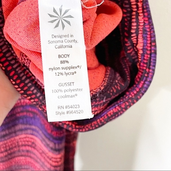 Athleta Multicolor Retreat Chaturanga Full Length Leggings Size Small Petite - Picture 7 of 7